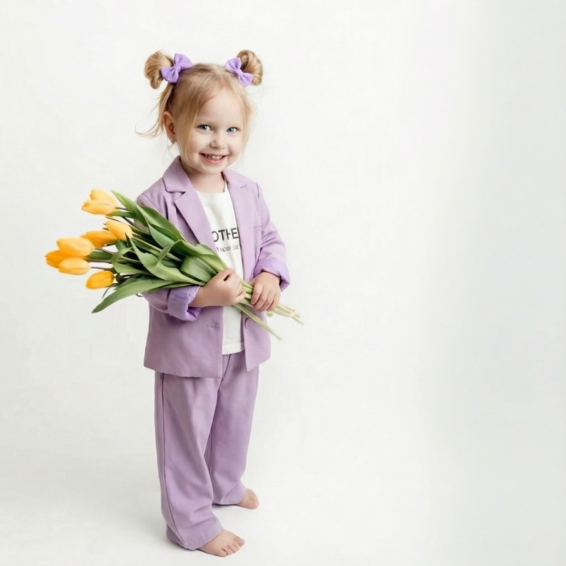 Satin Button Long Sleeve Long Two-piece Set - image 2