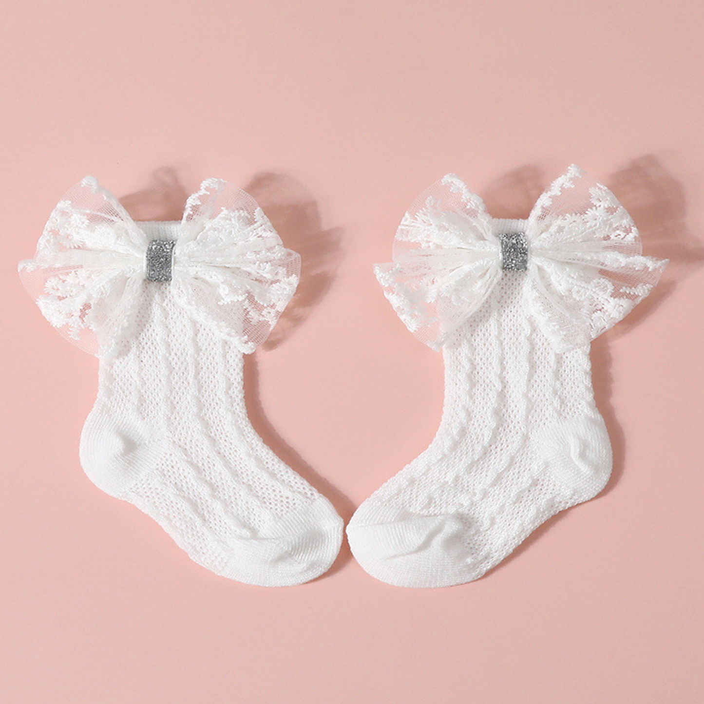 Solid With Bow Socks And Hairband - image 3