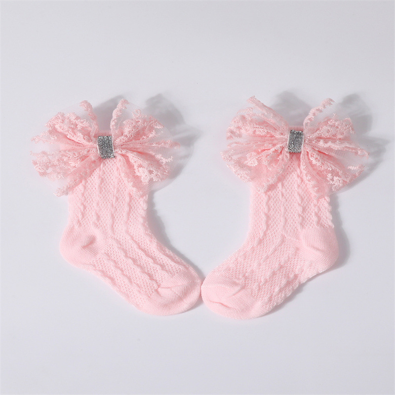 Solid With Bow Socks And Hairband - image 5