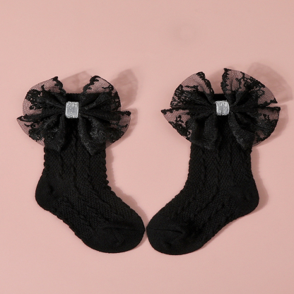 Solid With Bow Socks And Hairband - image 11