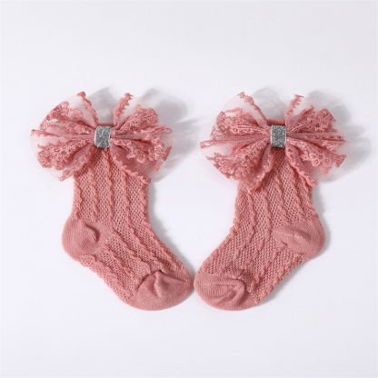 Solid With Bow Socks And Hairband - image 13