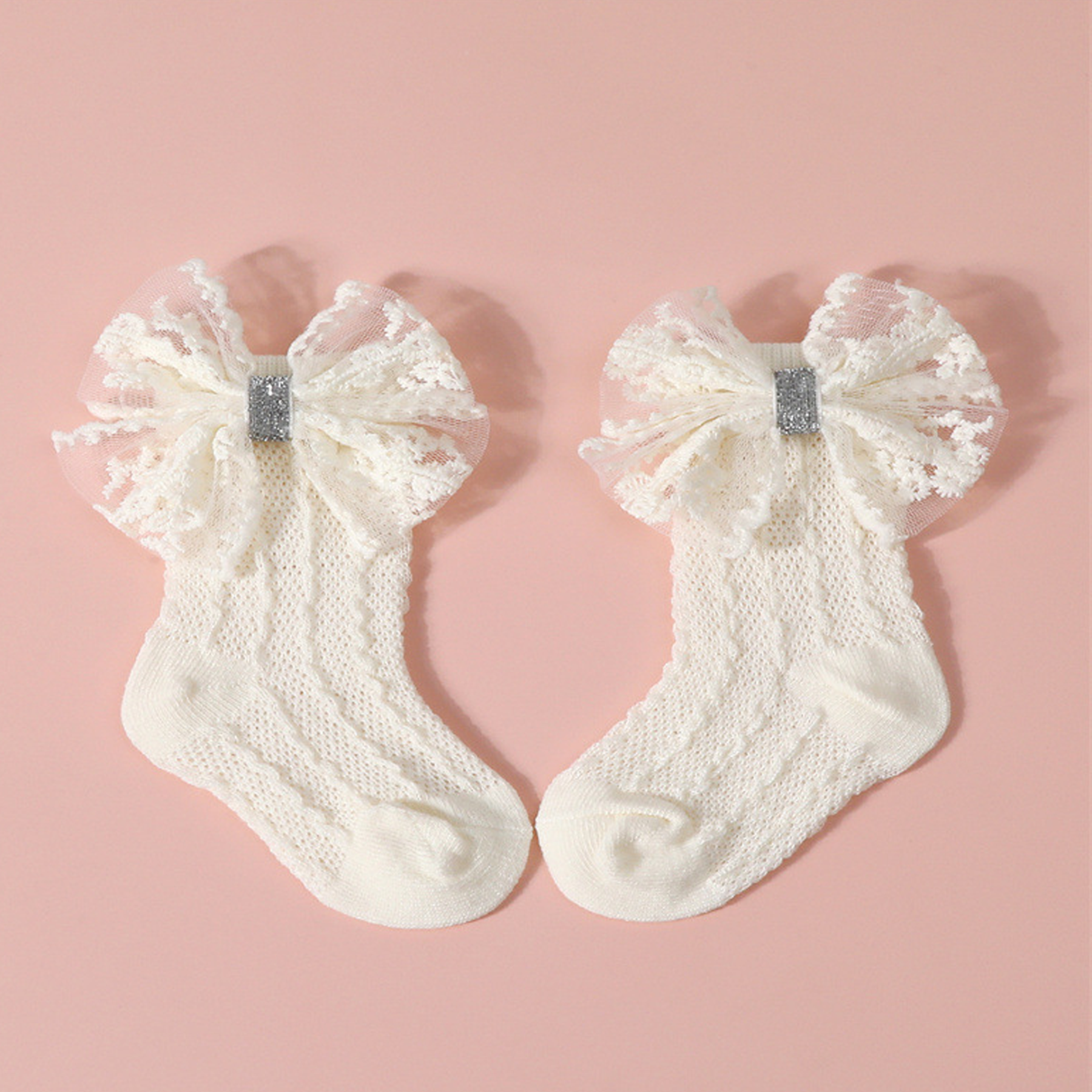 Solid With Bow Socks And Hairband - image 7