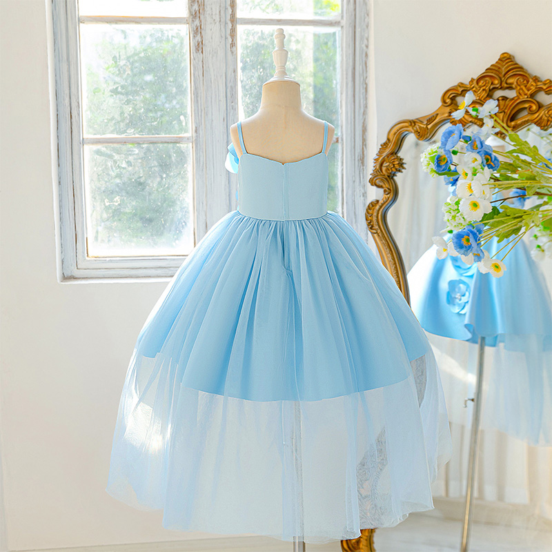 Satin Rosette Short Sleeve Midi Dresses - image 2