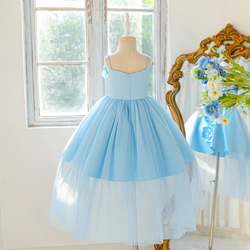 Satin Rosette Short Sleeve Midi Dresses - image 2