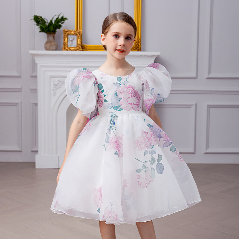 Organza Bow Short Sleeve Midi Dresses - image 5