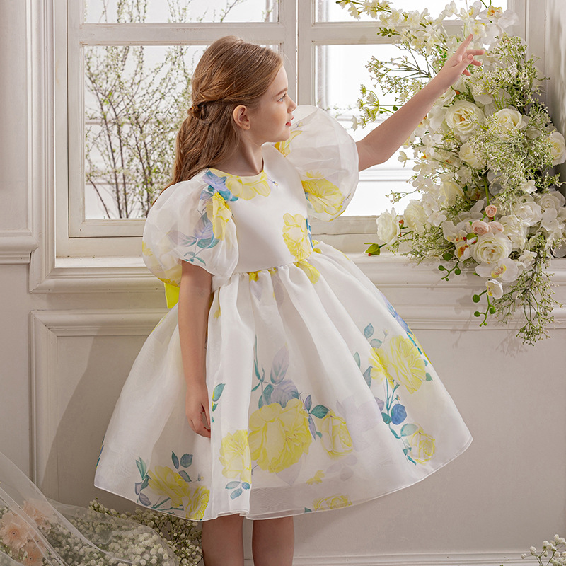 Organza Bow Short Sleeve Midi Dresses - image 16