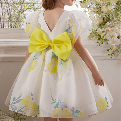Organza Bow Short Sleeve Midi Dresses - image 20