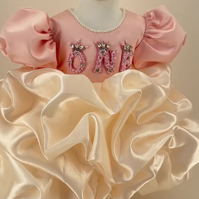 Satin Folds Short Sleeve Midi Dresses - image 4