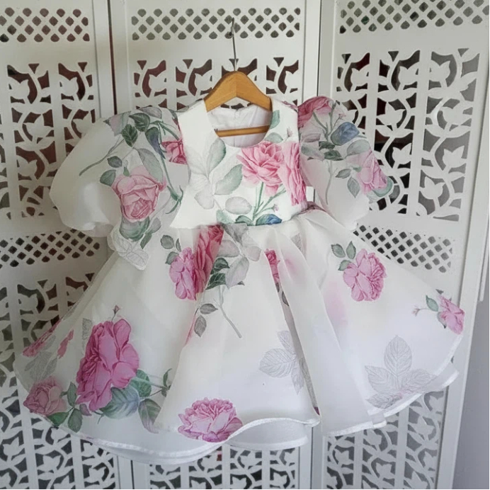 Organza Bow Short Sleeve Midi Dresses - image 2