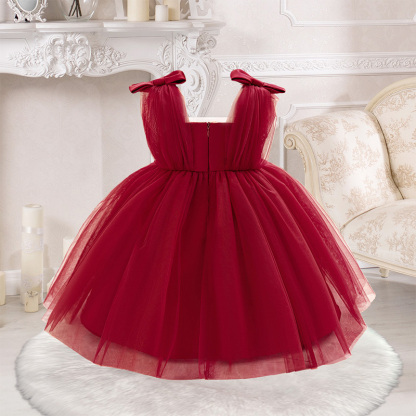 Mesh Bow Sleeveless Midi Dresses - image 16
