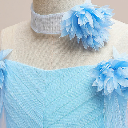 Mesh Rosette Sleeveless Midi Dresses - image 15