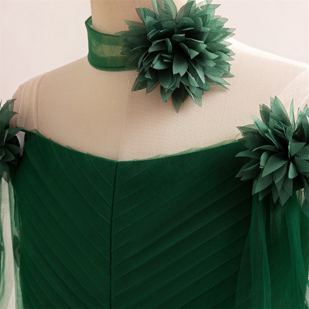 Mesh Rosette Sleeveless Midi Dresses - image 58