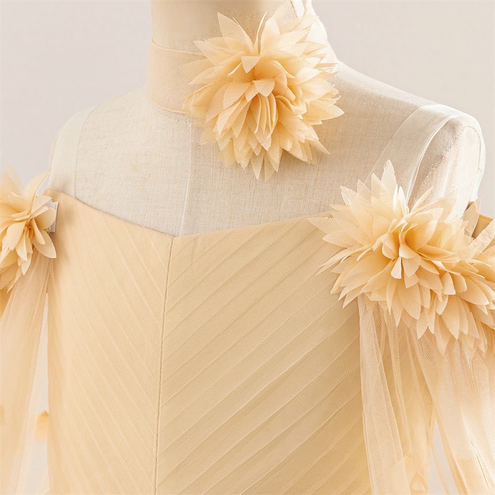 Mesh Rosette Sleeveless Midi Dresses - image 73