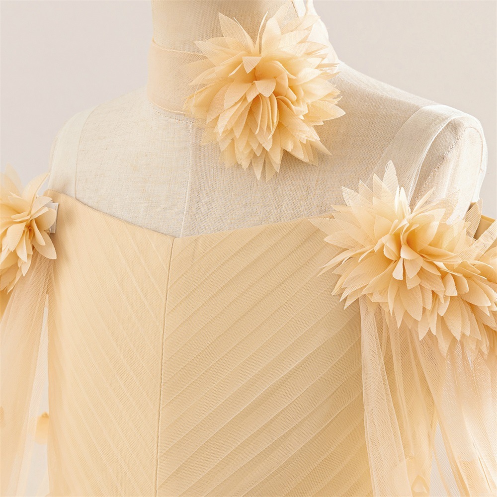 Mesh Rosette Sleeveless Midi Dresses - image 73