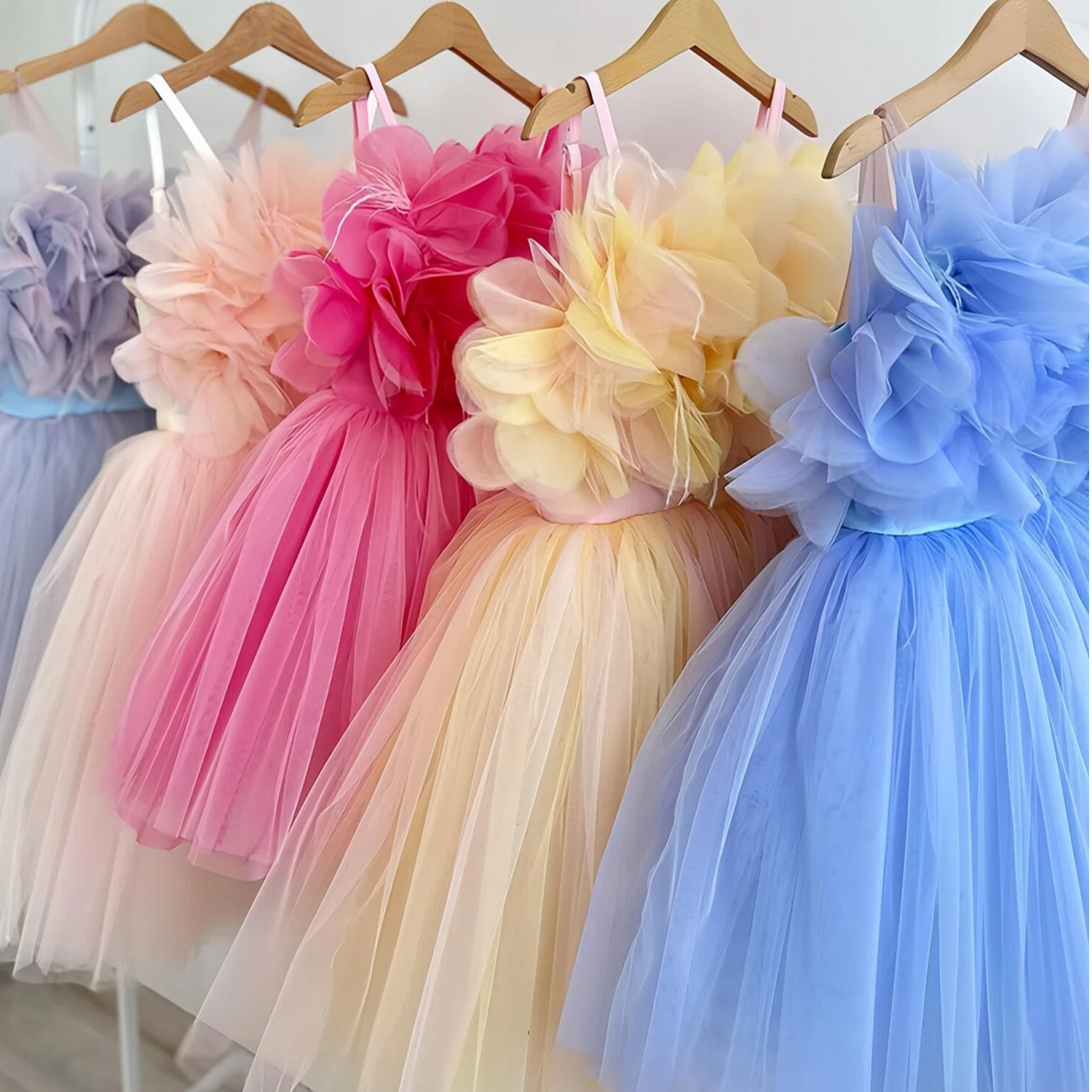 Mesh Rosette Sleeveless Midi Dresses - image 3