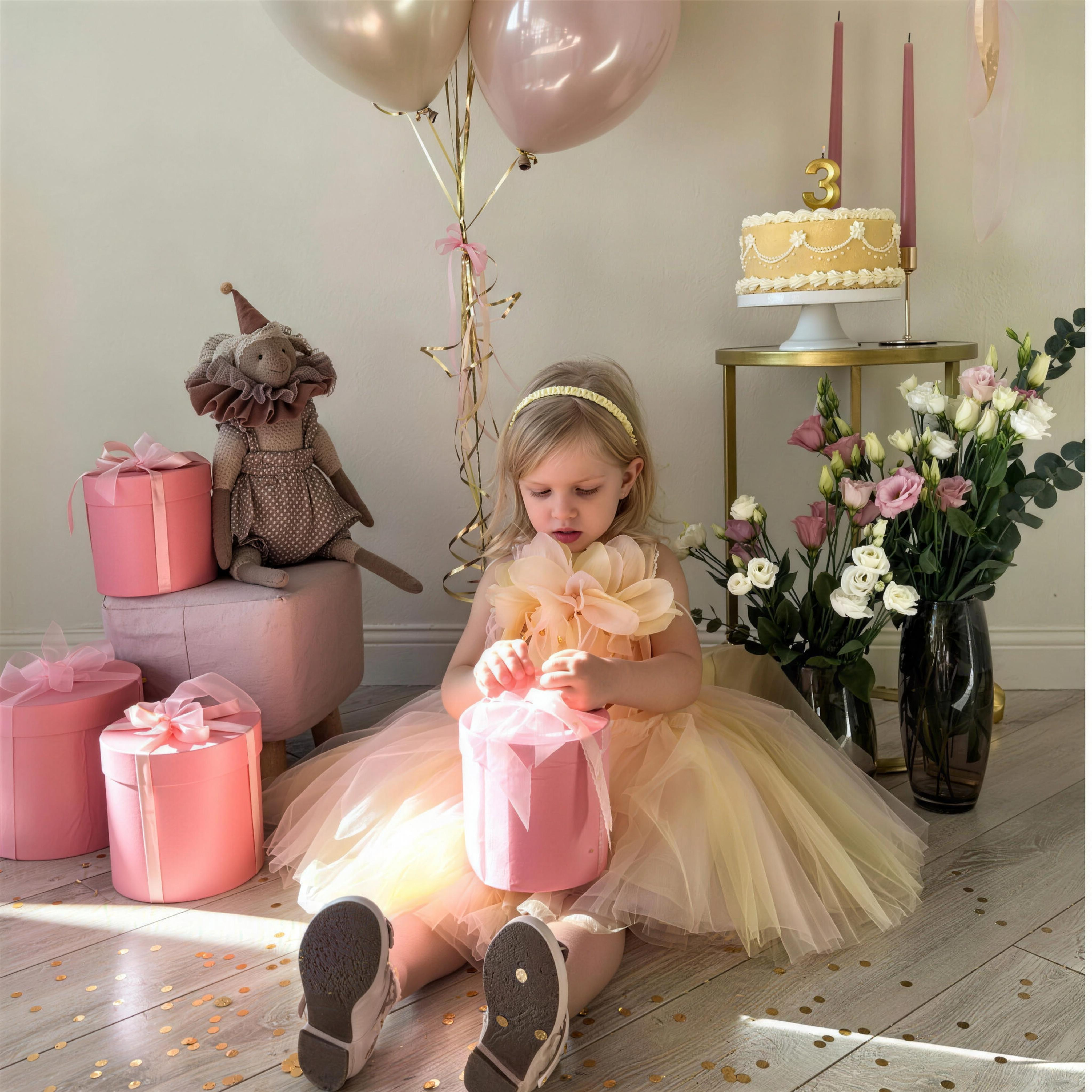 Mesh Rosette Sleeveless Midi Dresses - image 6