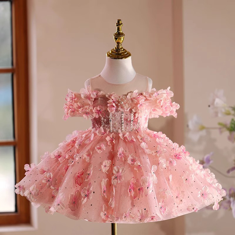 Mesh Rosette Corset Short Sleeve Midi Dresses