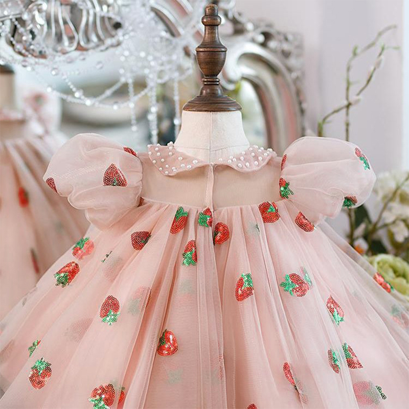 Mesh Glitter Short Sleeve Midi Dresses - image 3