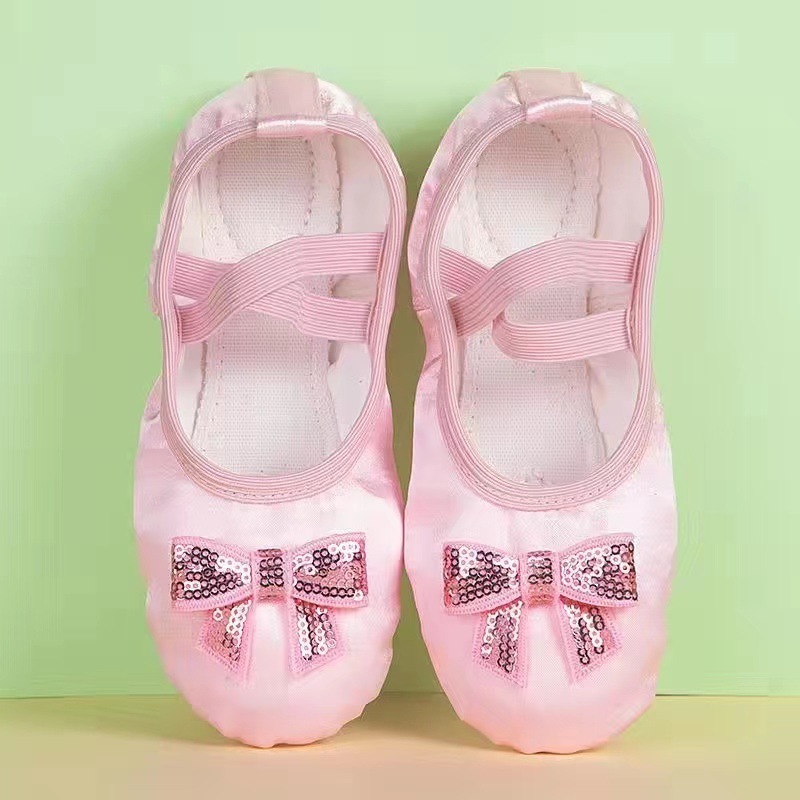 Solid Bow Ballet Round Toe Flats - Satin Pink - Pink Bow - 24.0cm - image 14