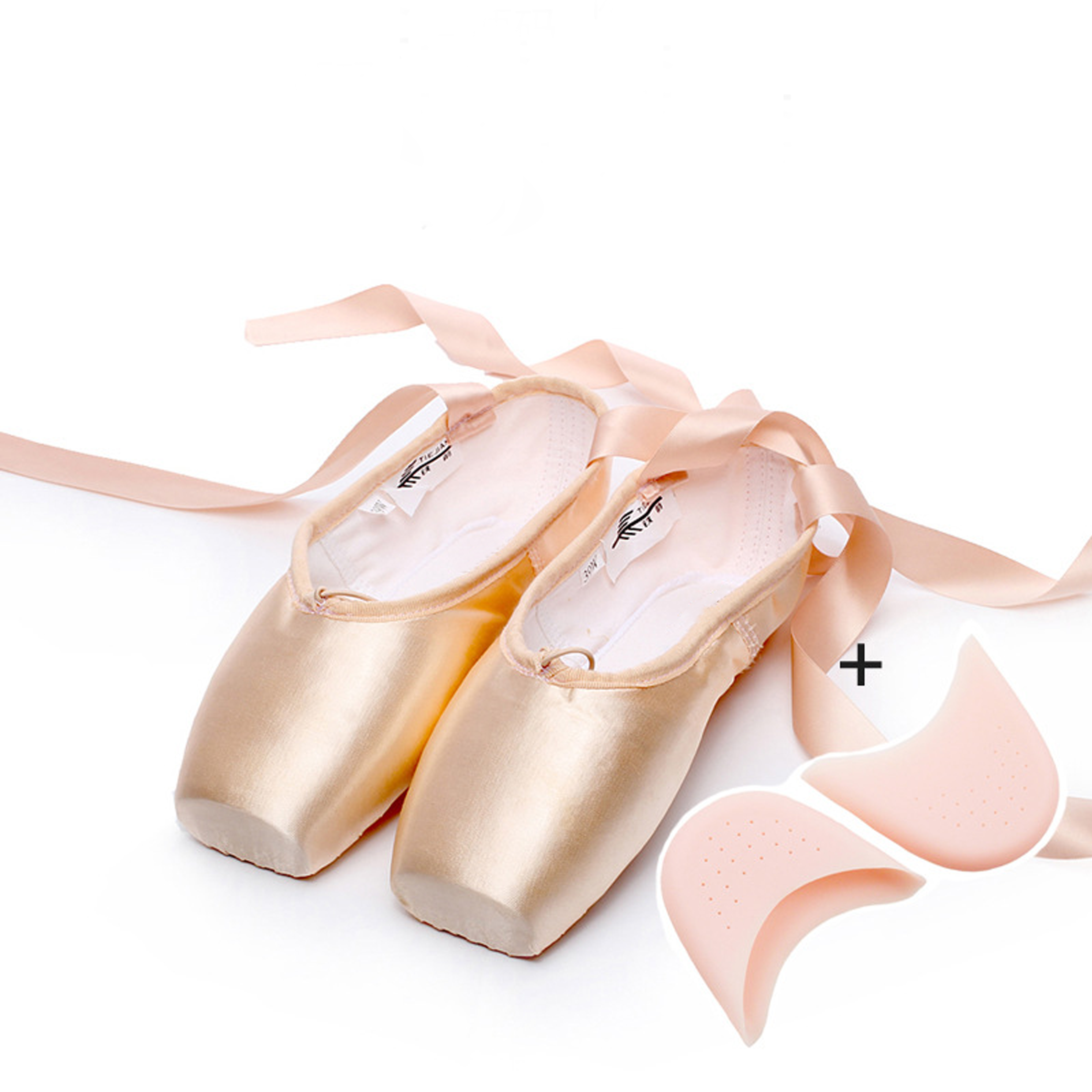 Solid Ribbon Ballet Square Toe Flats - Satin + Silicone Cover - 26.5cm - image 9