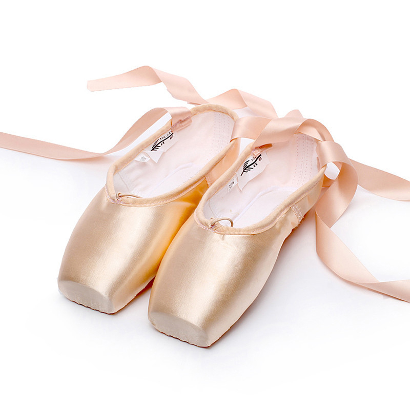 Solid Ribbon Ballet Square Toe Flats - Satin Nude - 26.5cm - image 3