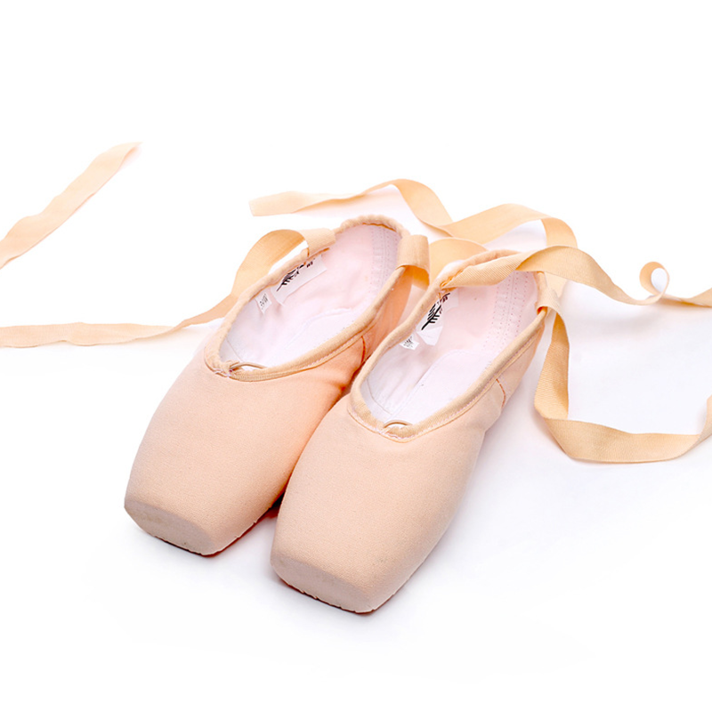 Solid Ribbon Ballet Square Toe Flats - Canvas - 26.5cm - image 6