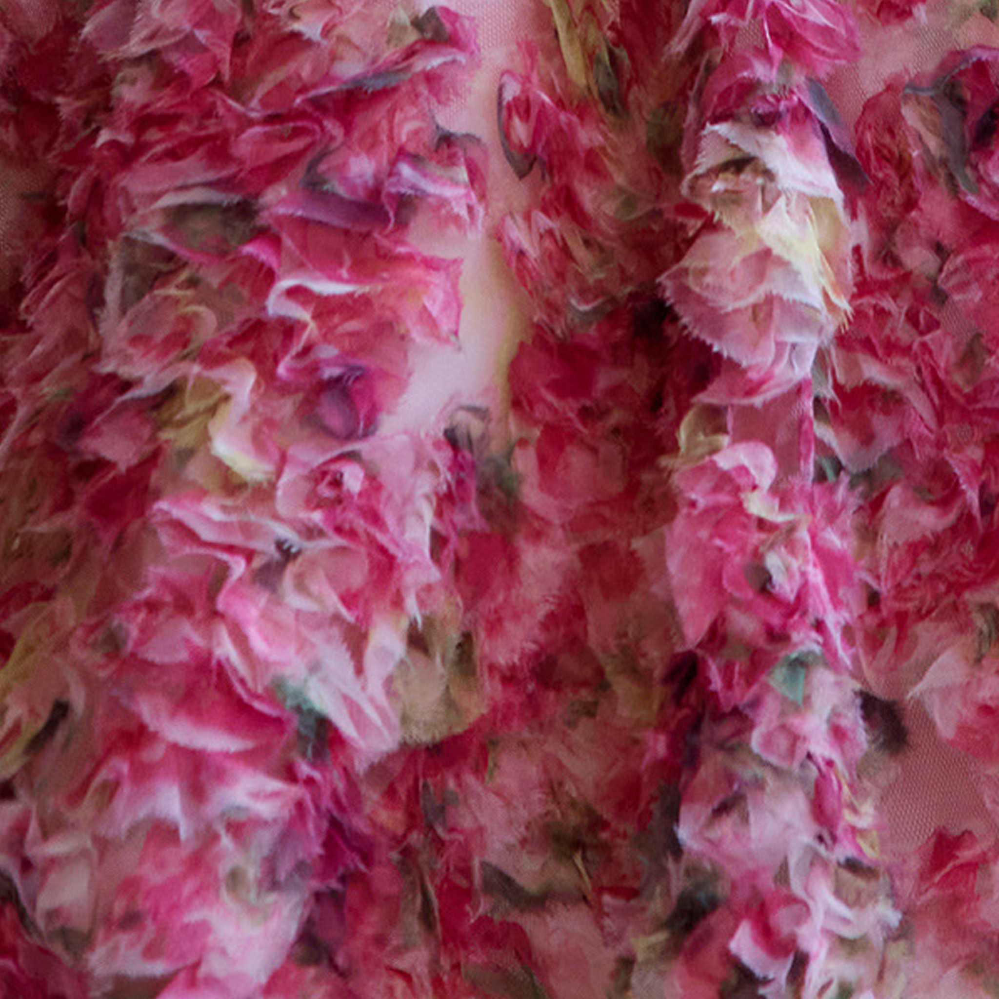 Mesh Rosette Short Sleeve Midi Dresses - image 5