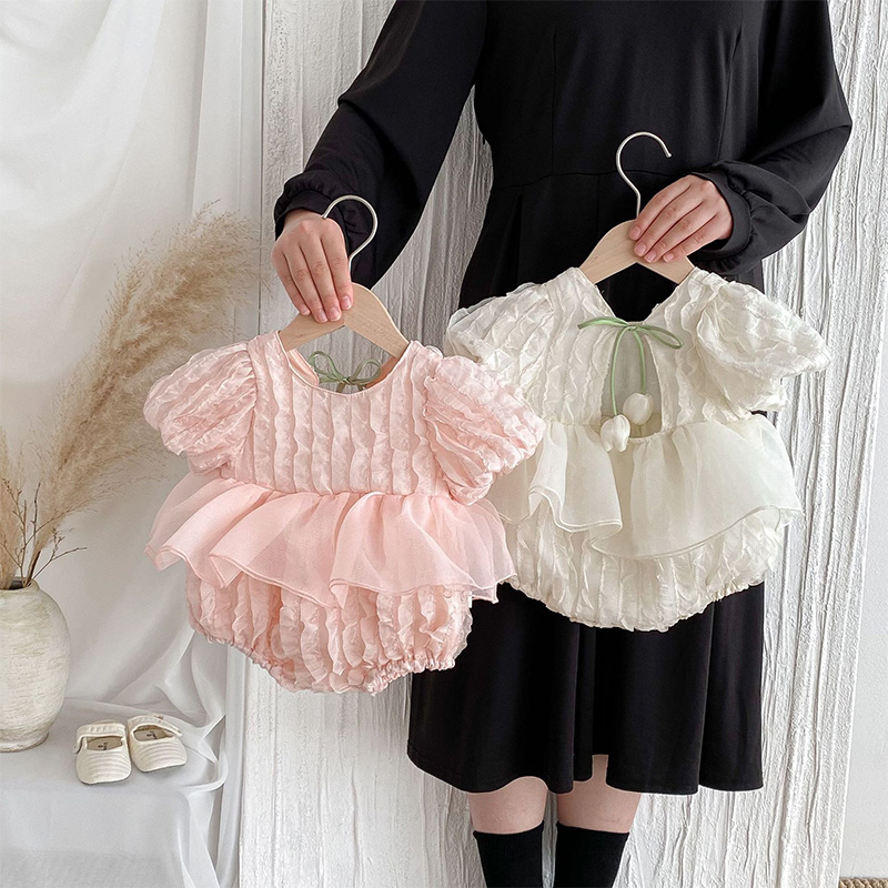 Chiffon Rosette Short Sleeve Regular Dresses - image 1