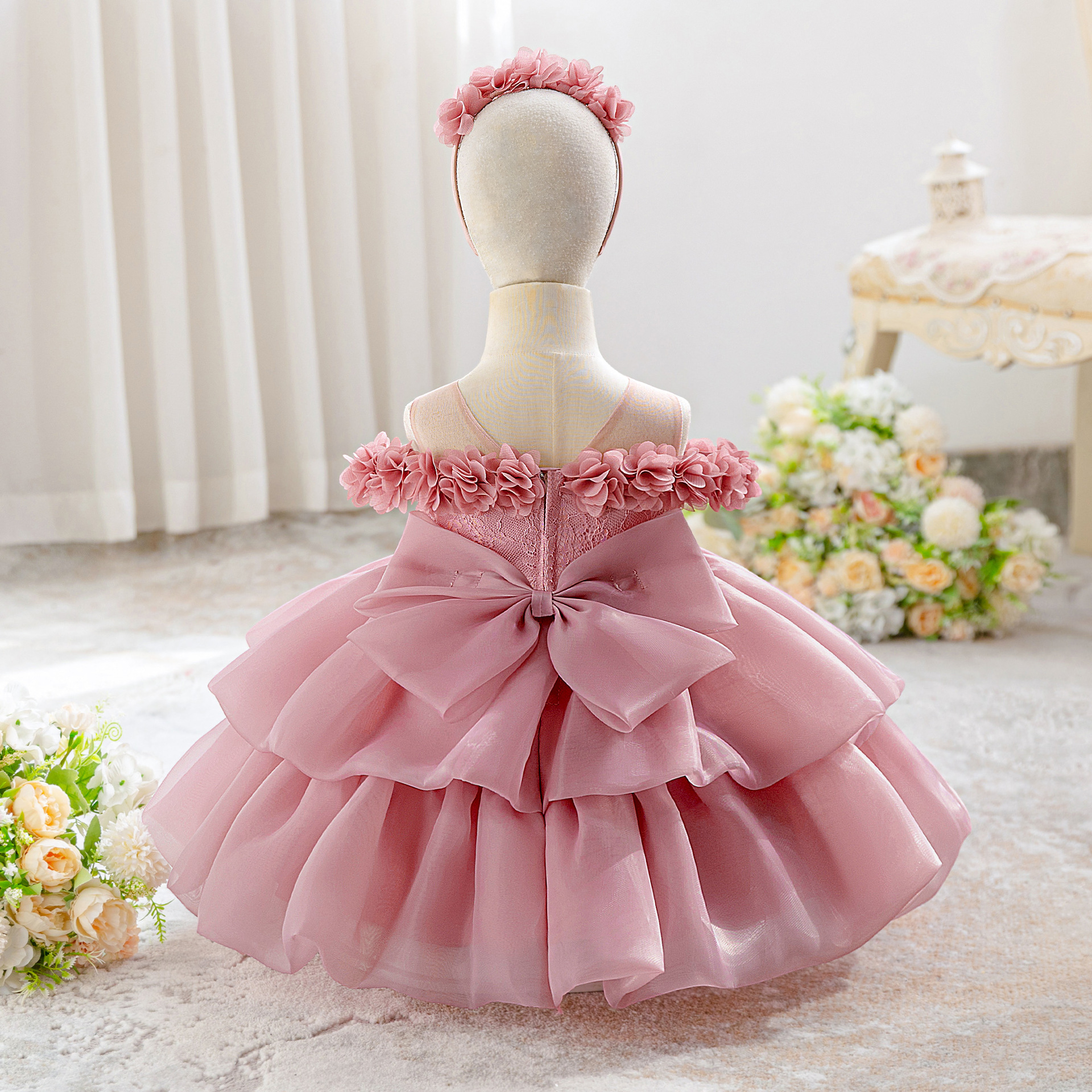 Organza Rosette Sleeveless Midi Dresses - image 8