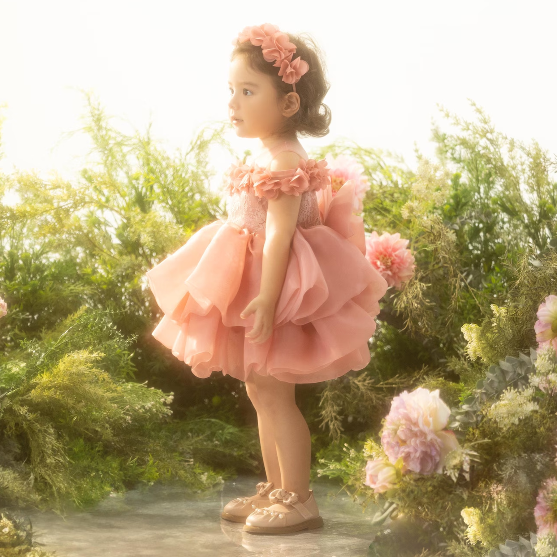 Organza Rosette Sleeveless Midi Dresses - image 3