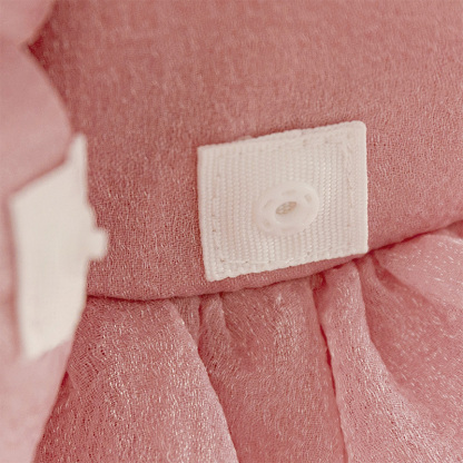 Organza Cotton-Blend Bow Ruched Short Sleeve Regular Dresses - image 9