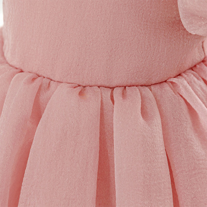 Organza Cotton-Blend Bow Ruched Short Sleeve Regular Dresses - image 7