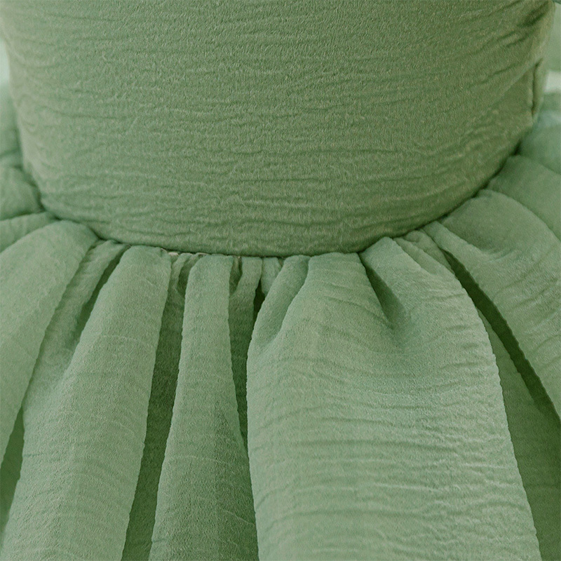 Organza Cotton-Blend Bow Ruched Short Sleeve Regular Dresses - image 22