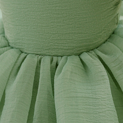 Organza Cotton-Blend Bow Ruched Short Sleeve Regular Dresses - image 22