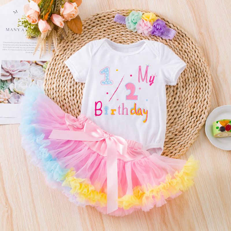 Mesh Knitted Bow Folds Gathered Short Sleeve Regular Two-piece Set - 1/2 Three Piece Set (White) - 2-3Y - image 10