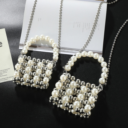 Solid With Pearls Bags - image 1