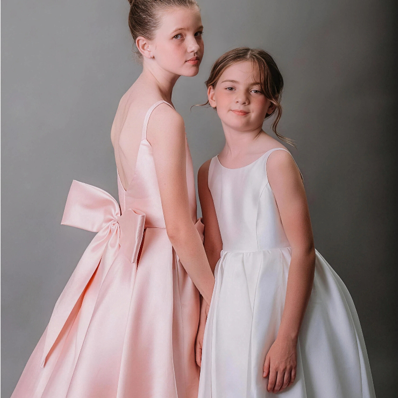 Satin Bow Sleeveless Maxi Dresses - image 2