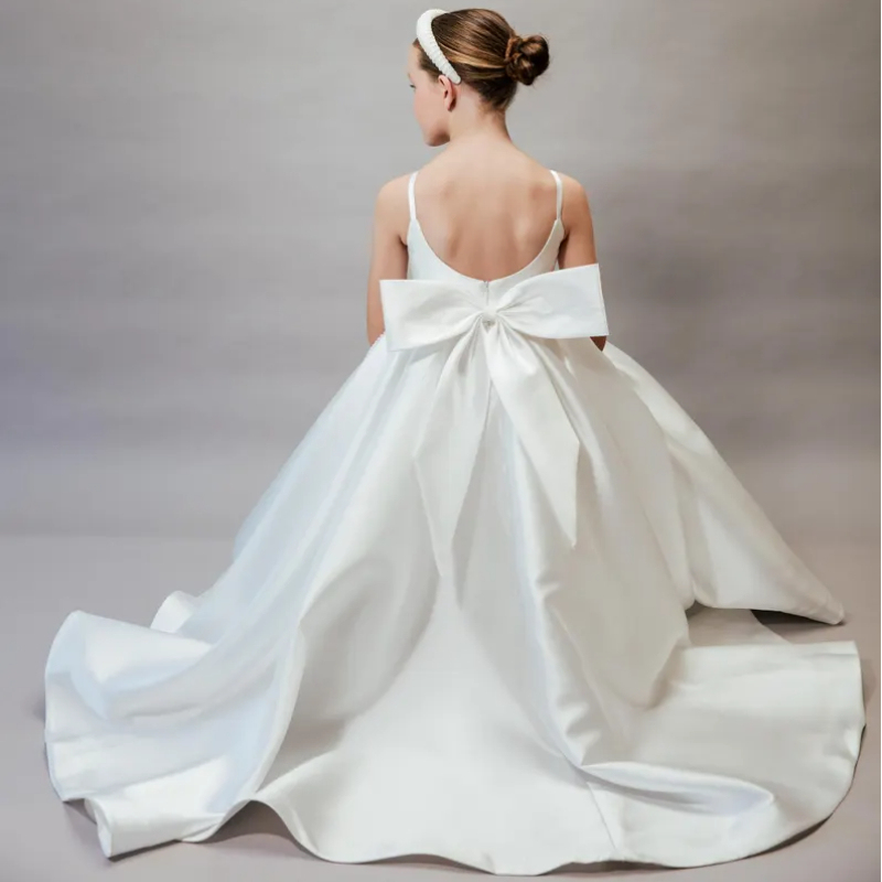 Satin Bow Sleeveless Maxi Dresses - image 10