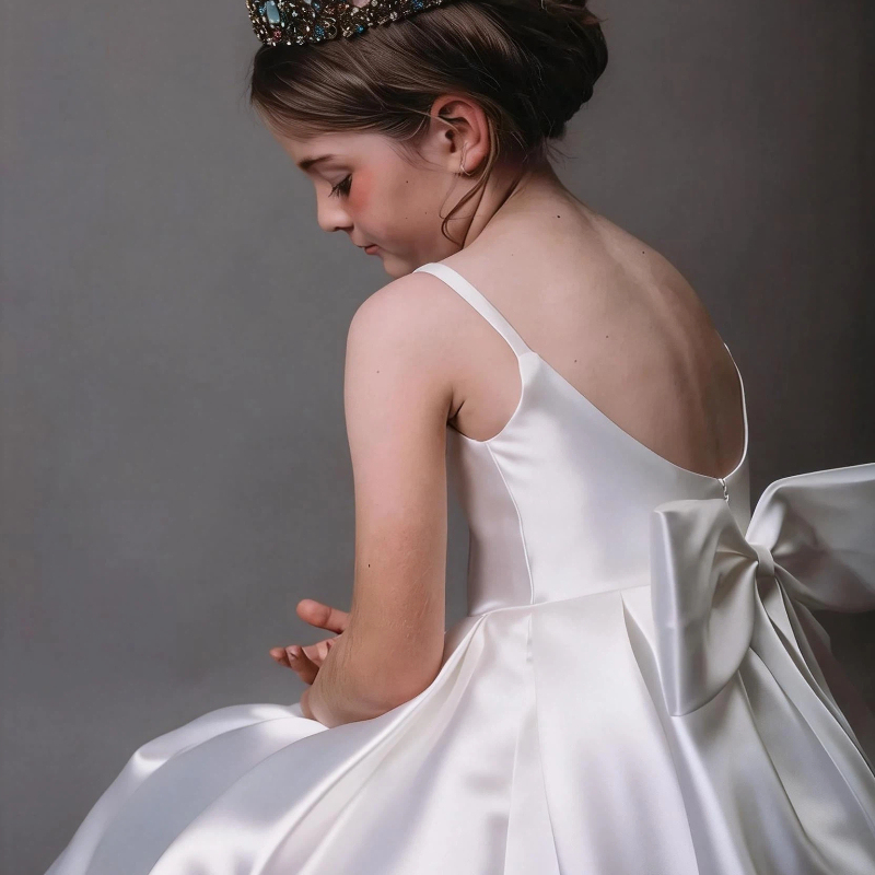 Satin Bow Sleeveless Maxi Dresses - image 14