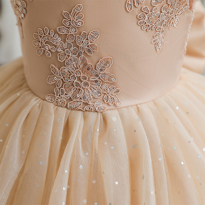 Mesh Lace Bow Lace Sequins Short Sleeve Midi Dresses - image 15