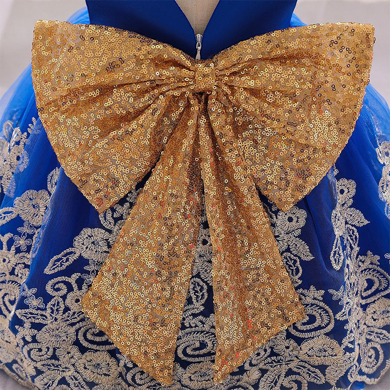 Mesh Lace Glitter Bow Lace Sequins Sleeveless Midi Dresses - image 31