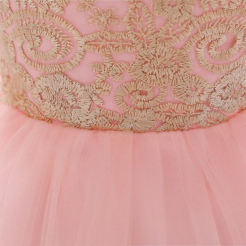 Mesh Lace Glitter Bow Lace Sequins Sleeveless Midi Dresses - image 5