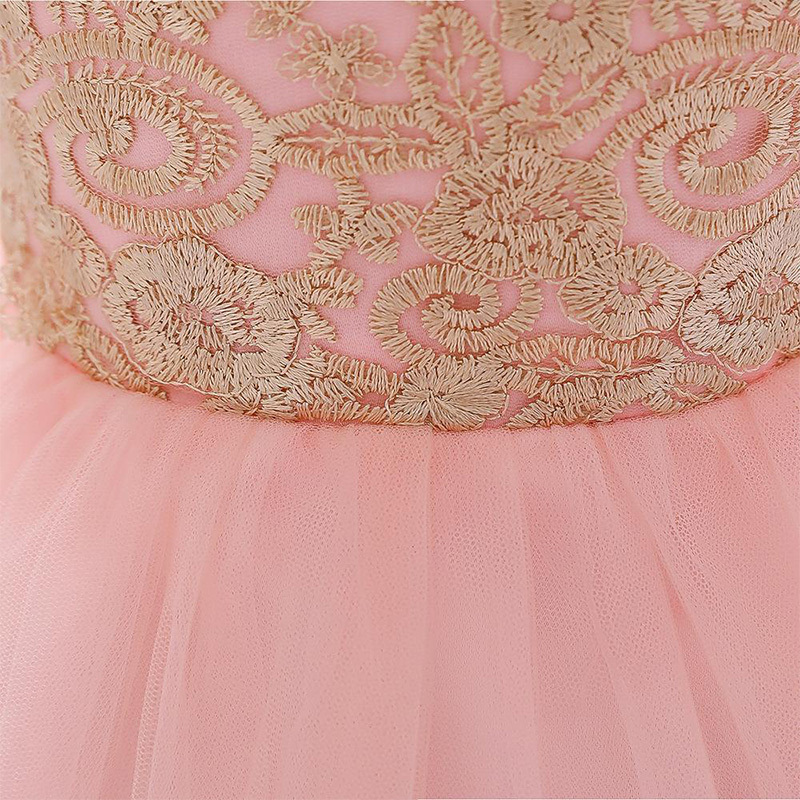 Mesh Lace Glitter Bow Lace Sequins Sleeveless Midi Dresses - image 5
