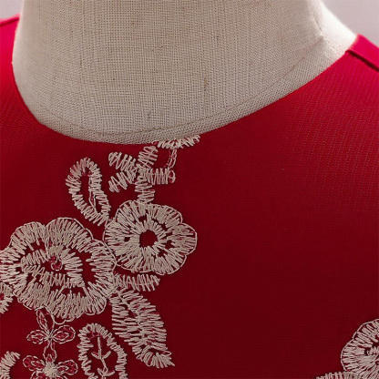 Mesh Lace Glitter Bow Lace Sequins Sleeveless Midi Dresses - image 36