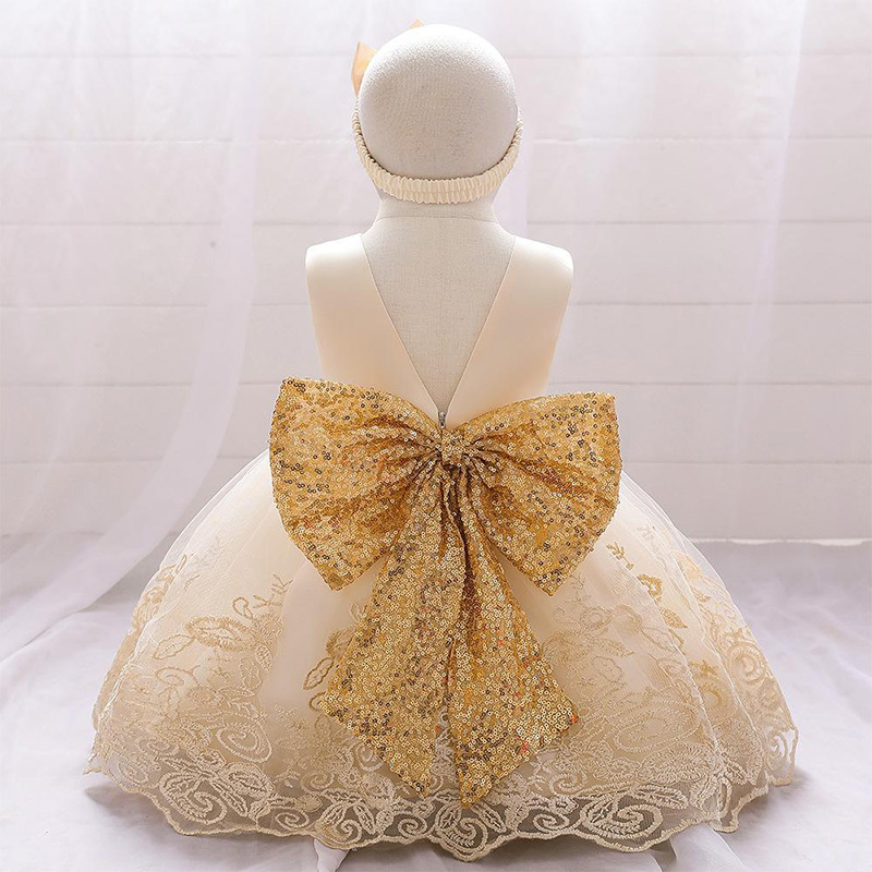 Mesh Lace Glitter Bow Lace Sequins Sleeveless Midi Dresses - image 15