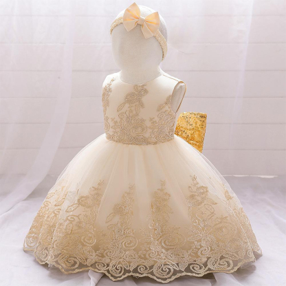 Mesh Lace Glitter Bow Lace Sequins Sleeveless Midi Dresses - image 14