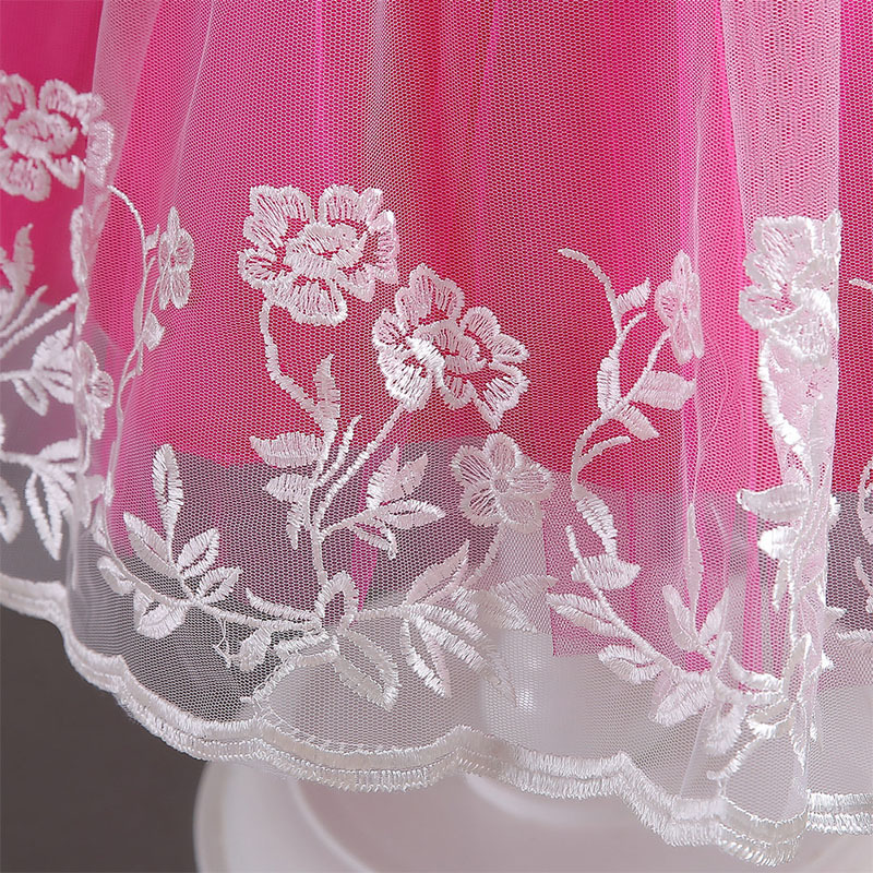 Mesh Lace Bow Lace Half Sleeve Midi Dresses - image 15