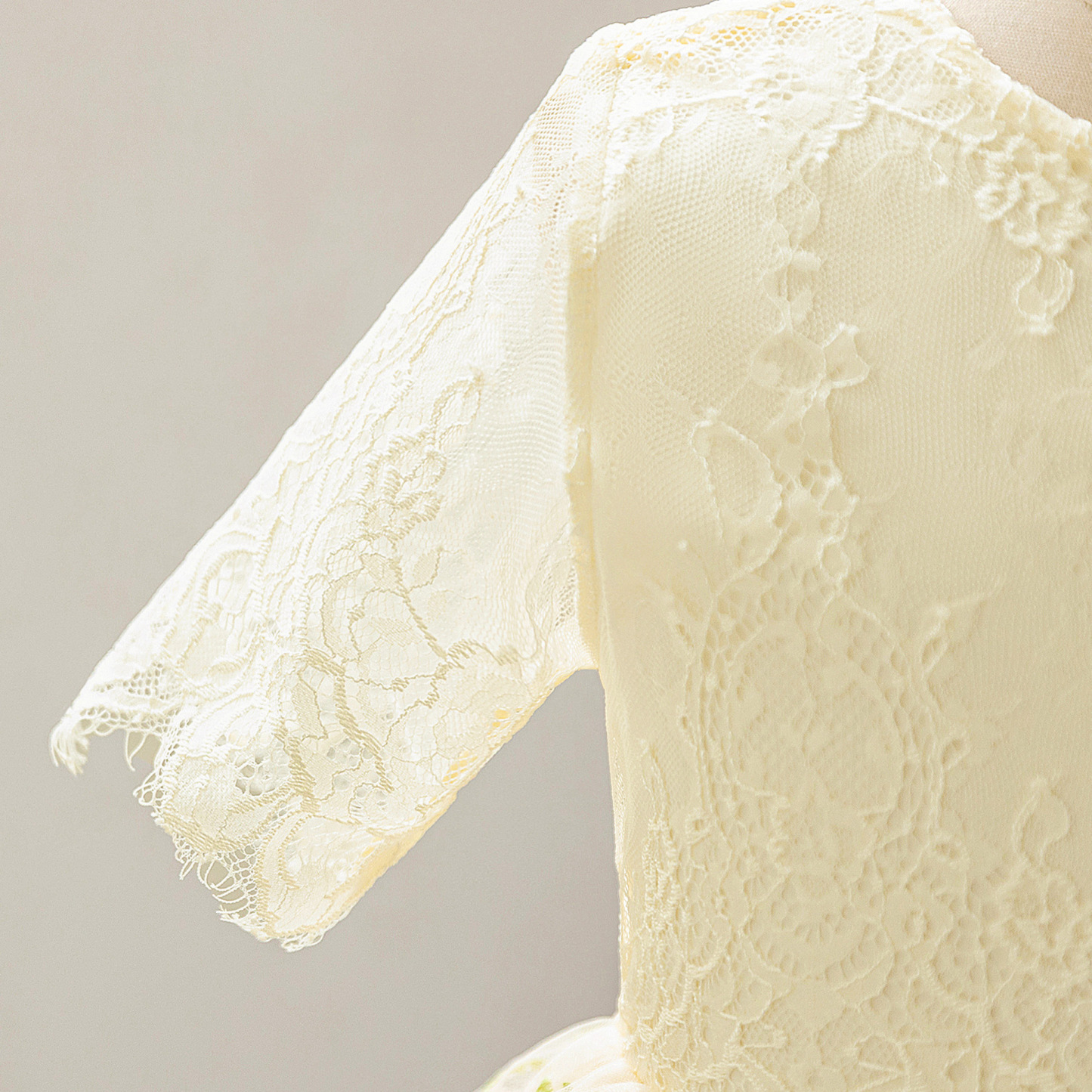 Lace Backless Lace Edge Long Sleeve Maxi Dresses - image 11