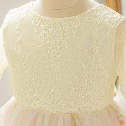 Lace Backless Lace Edge Long Sleeve Maxi Dresses - image 10