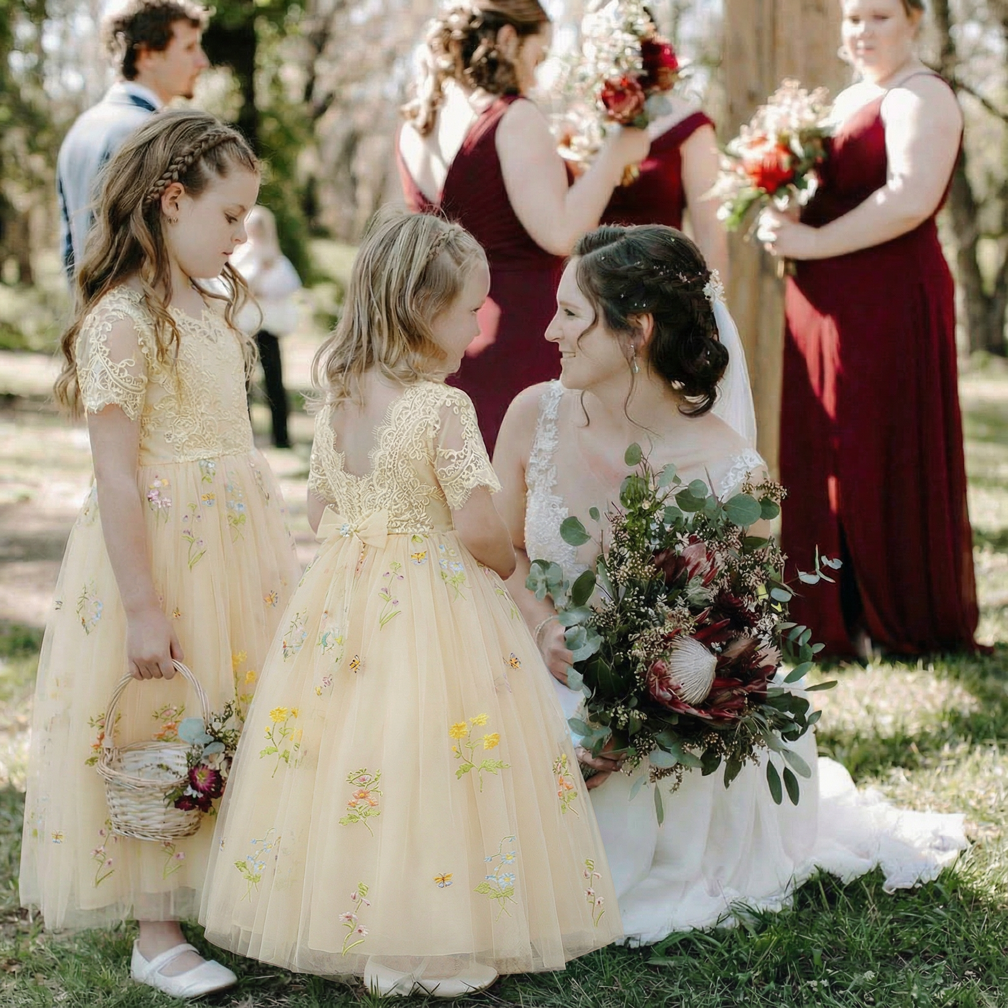 Lace Backless Lace Edge Long Sleeve Maxi Dresses - image 6